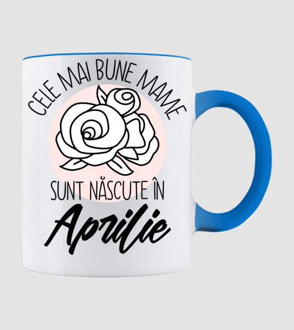 Cele mai bune mame sunt născute în Aprilie model albastru deschis pe tricou