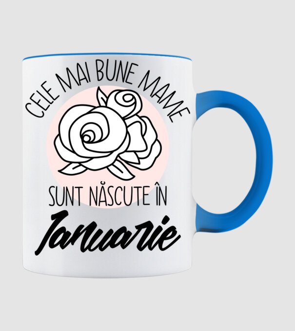 Cele mai bune mame sunt născute în Ianuarie model albastru deschis pe tricou