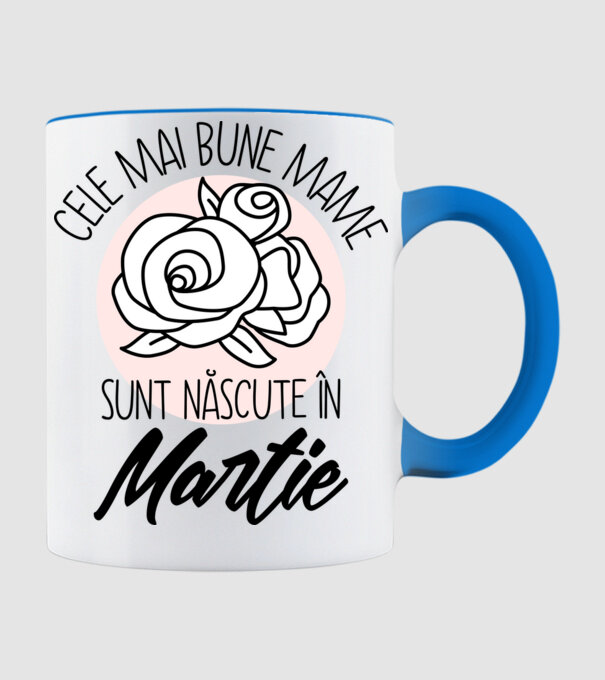 Cele mai bune mame sunt născute în Martie model albastru deschis pe tricou