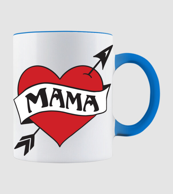 mama model albastru deschis pe tricou