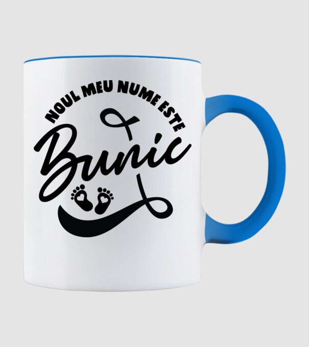 Noul meu nume este Bunic model albastru deschis pe tricou