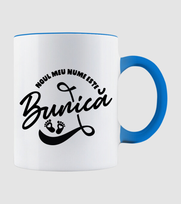 Noul meu nume este Bunică model albastru deschis pe tricou