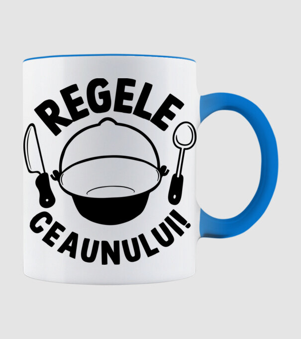 Regele - ceaunului! model albastru deschis pe tricou