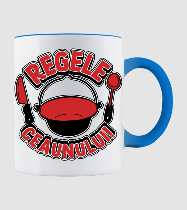 Regele - ceaunului! model albastru deschis pe tricou