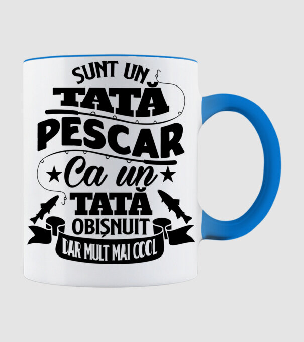 Sunt un tată pescar, ca un tată obișnuit, dar mult mai cool model albastru deschis pe tricou