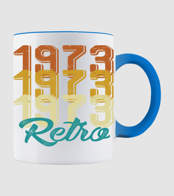 1973 retro model albastru deschis pe tricou