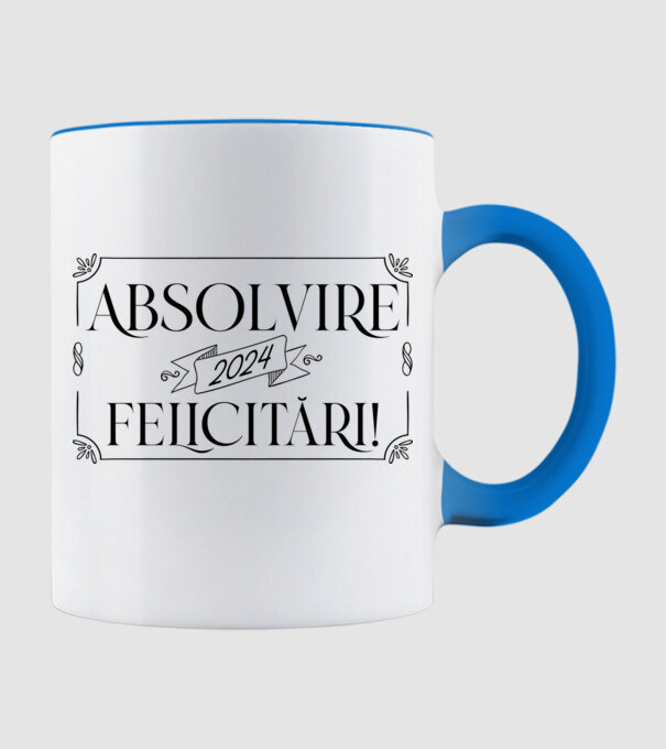 Absolvire 2024 model albastru deschis pe tricou