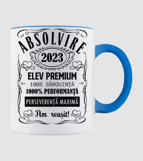 Absolvire Premium model albastru deschis pe tricou