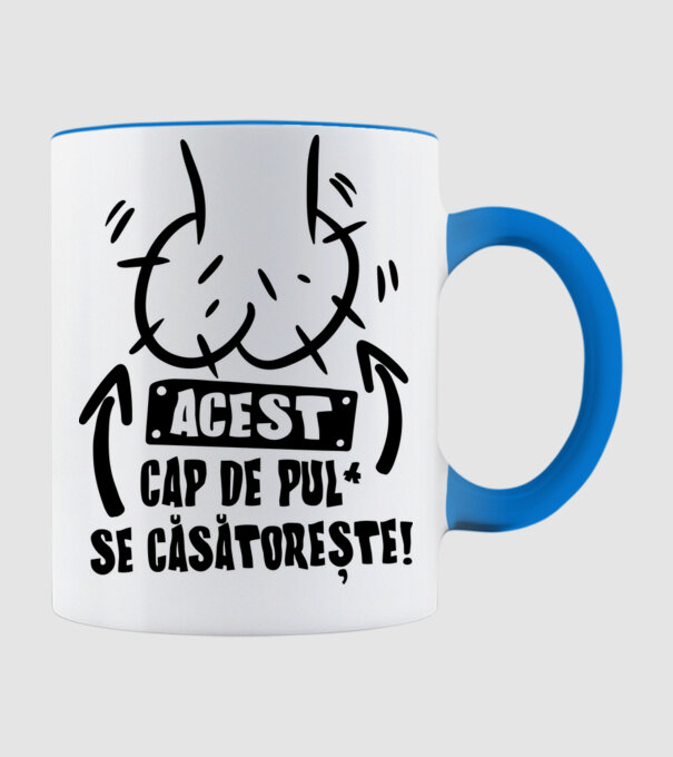 Acest - cap de pulă - se căsătorește! model albastru deschis pe tricou