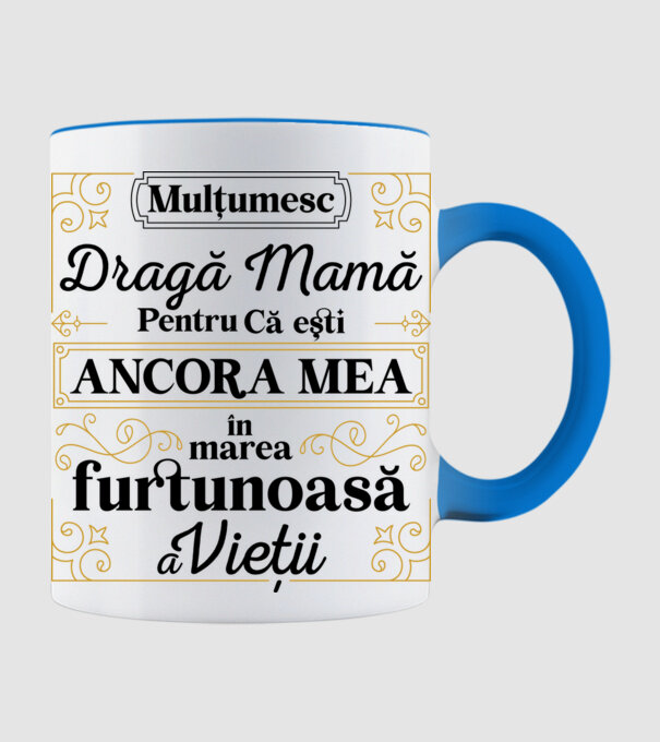 Ancora mea model albastru deschis pe tricou
