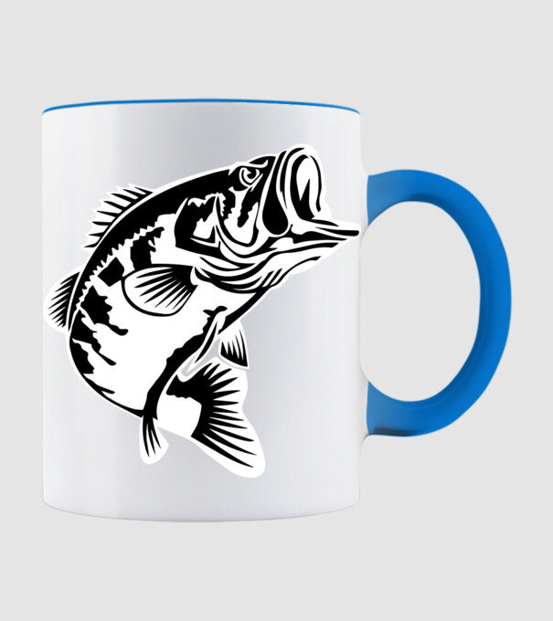 AngryFish model albastru deschis pe tricou