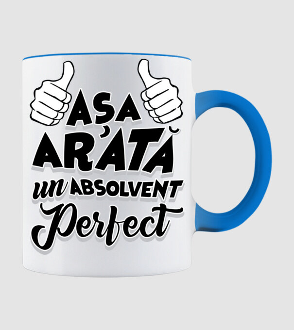 Așa arată un absolvent perfect model albastru deschis pe tricou
