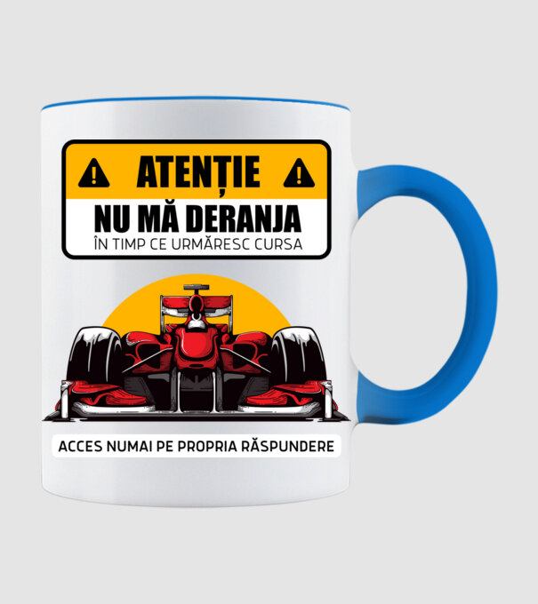 Atenție model albastru deschis pe tricou