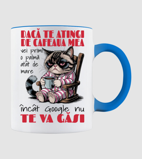 atinge cafeaua mea și nici măcar Google nu te va găsi Alb model albastru deschis pe tricou