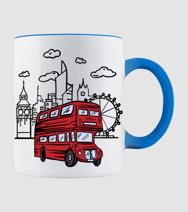 Autobuze model albastru deschis pe tricou