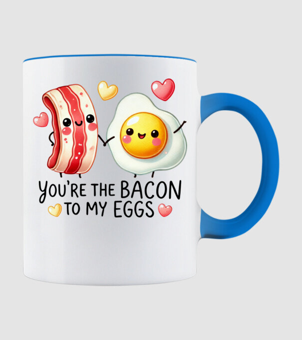 Bacon to my Eggs model albastru deschis pe tricou