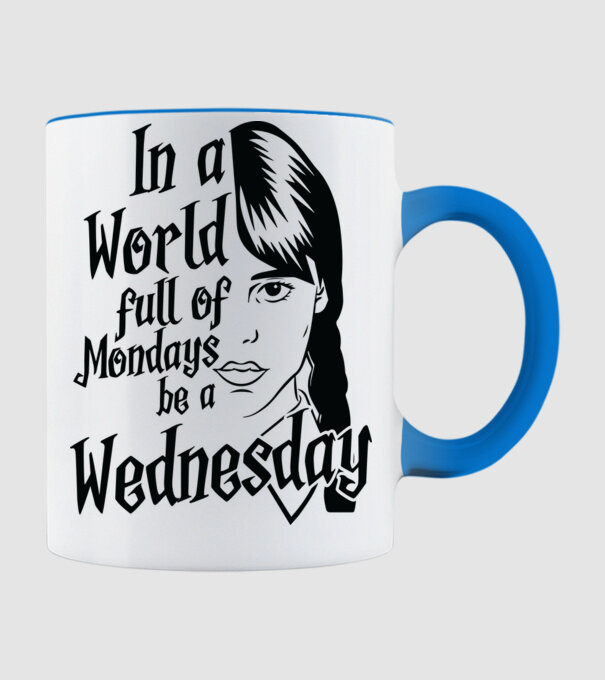  Be a Wednesday model albastru deschis pe tricou
