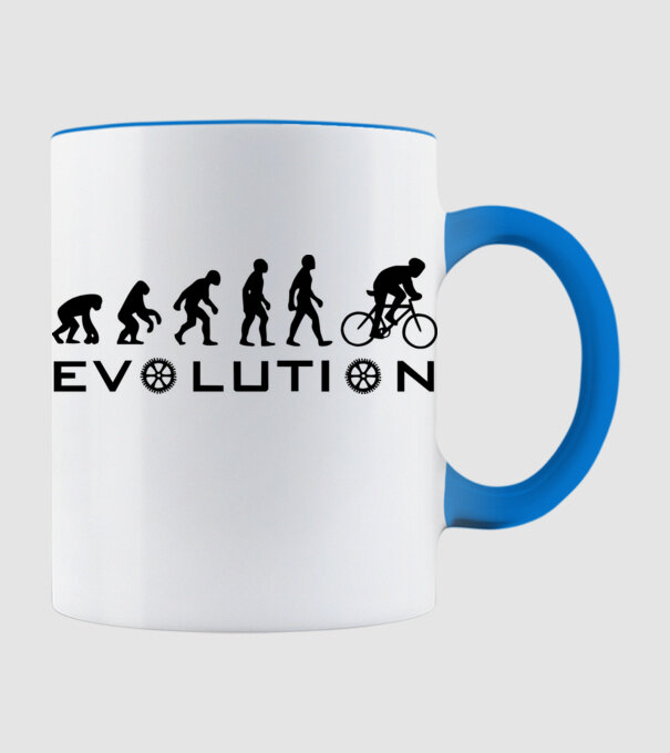 Bike evolution model albastru deschis pe tricou