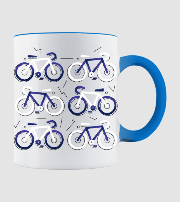 Bikes model albastru deschis pe tricou