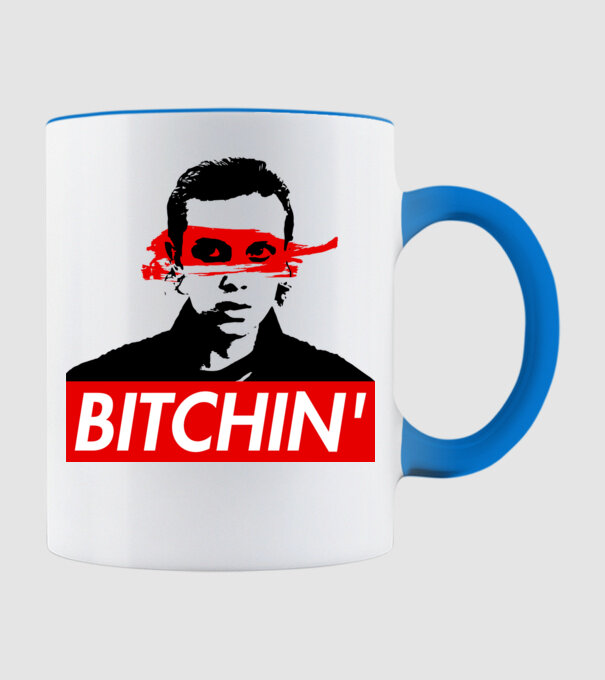 bitchin eleven model albastru deschis pe tricou