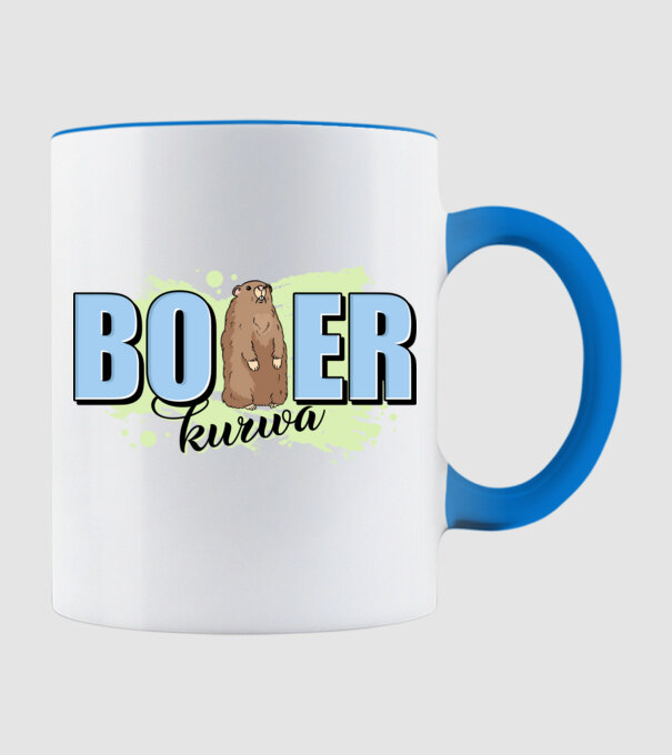 Bober Kurwa model albastru deschis pe tricou