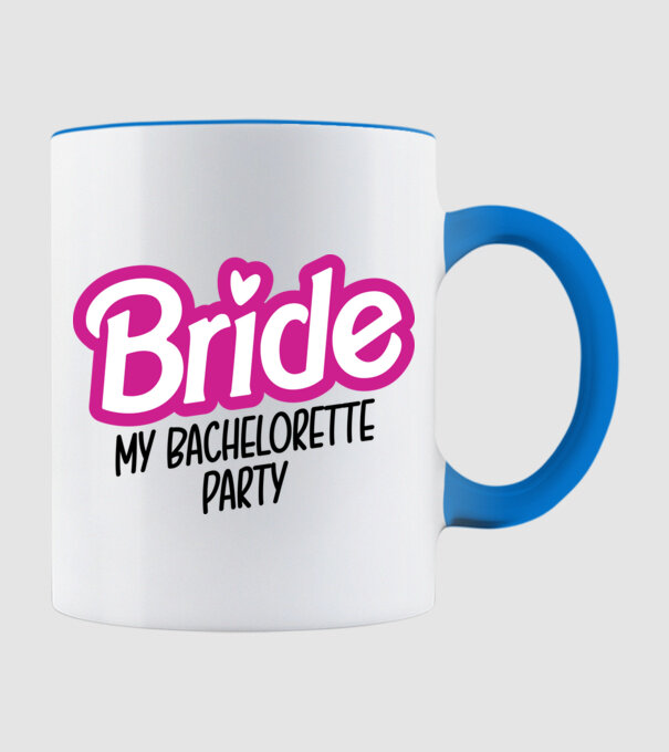 Bride Barbie model albastru deschis pe tricou