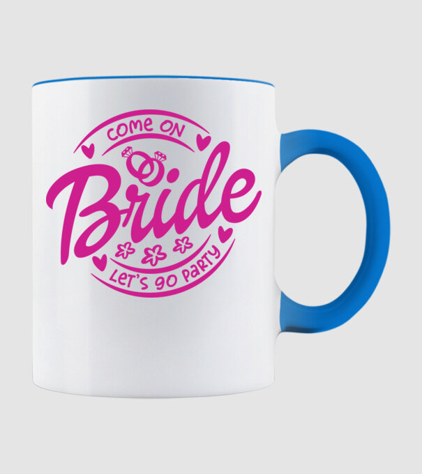 Bride Barbie lets go party model albastru deschis pe tricou