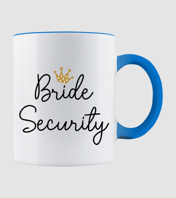 Bride Security model albastru deschis pe tricou