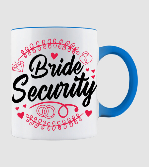 Bride Security model albastru deschis pe tricou