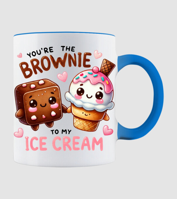 Brownie to my Ice Cream model albastru deschis pe tricou