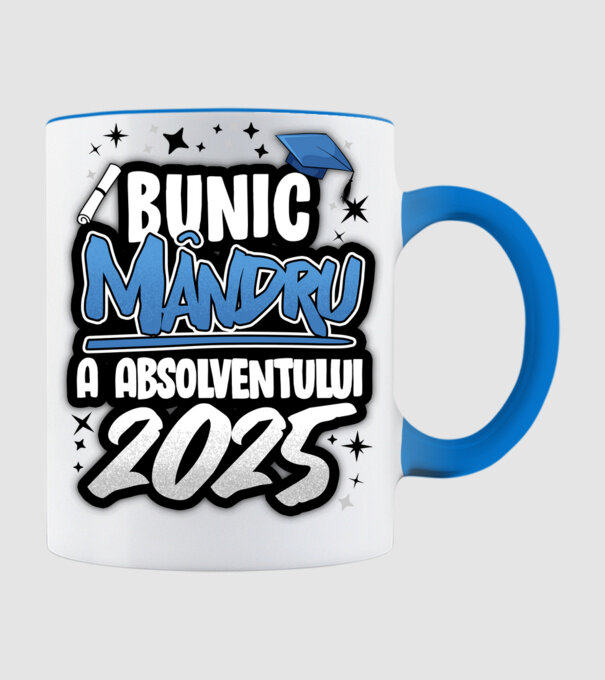 Bunic MÂNDRU a absolventului model albastru deschis pe tricou