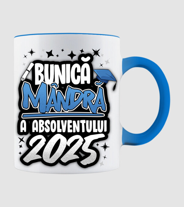 Bunică MÂNDRĂ a absolventului model albastru deschis pe tricou