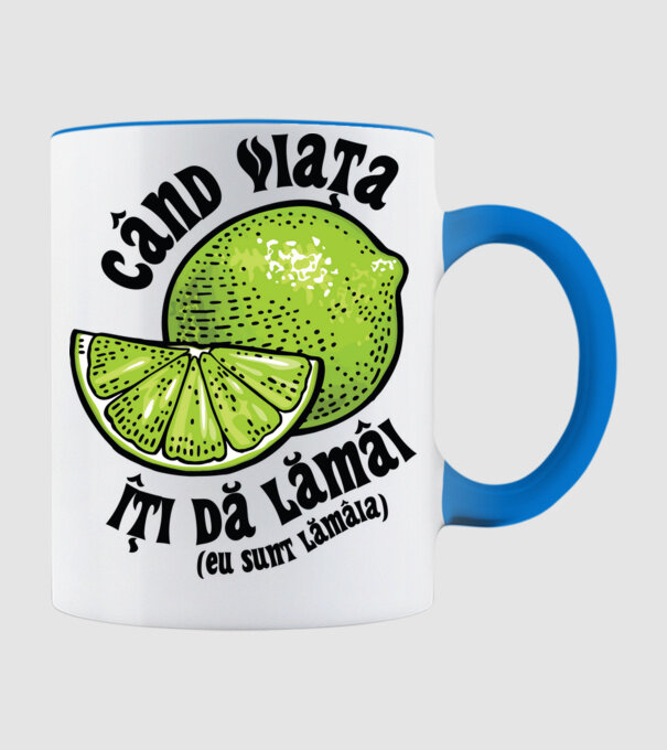 când viața îți dă lămâi (eu sunt lămâia) model albastru deschis pe tricou