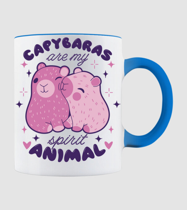 Capybaras are my spirit animal model albastru deschis pe tricou