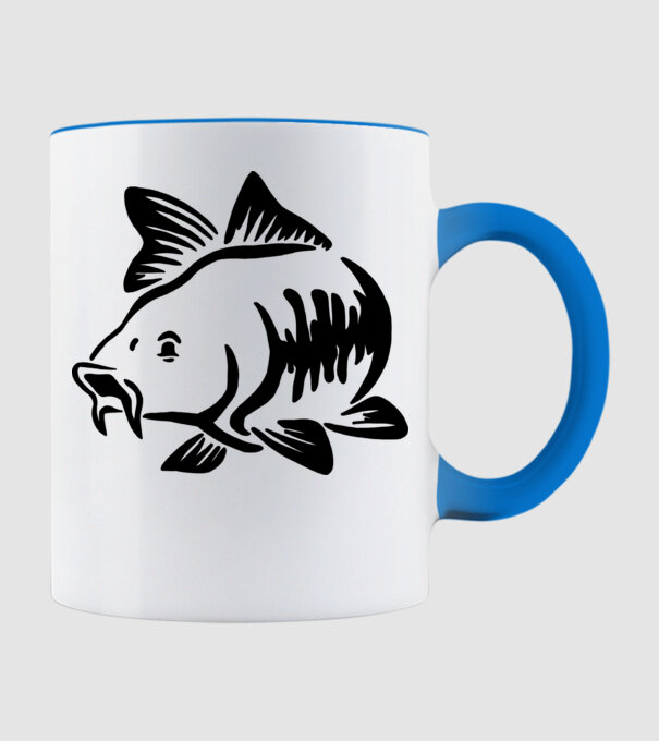 Carp model albastru deschis pe tricou
