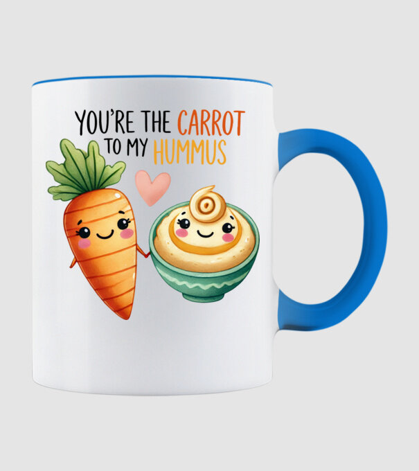 Carrot to my Hummus model albastru deschis pe tricou