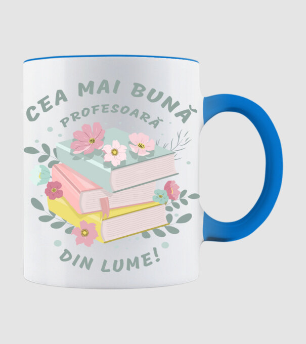 Cea mai bună profesoară din lume model albastru deschis pe tricou