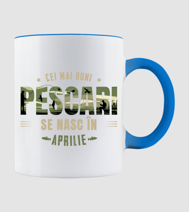 Cei mai buni pescari se nasc în aprilie model albastru deschis pe tricou
