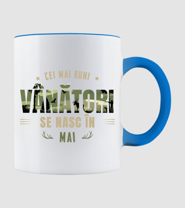 Cei mai buni vânători se nasc în mai model albastru deschis pe tricou