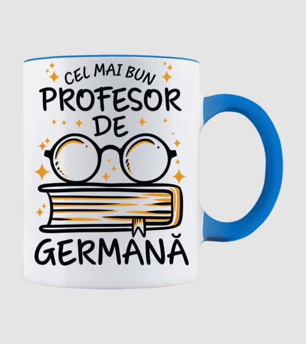 Cel mai profesor germană model albastru deschis pe tricou