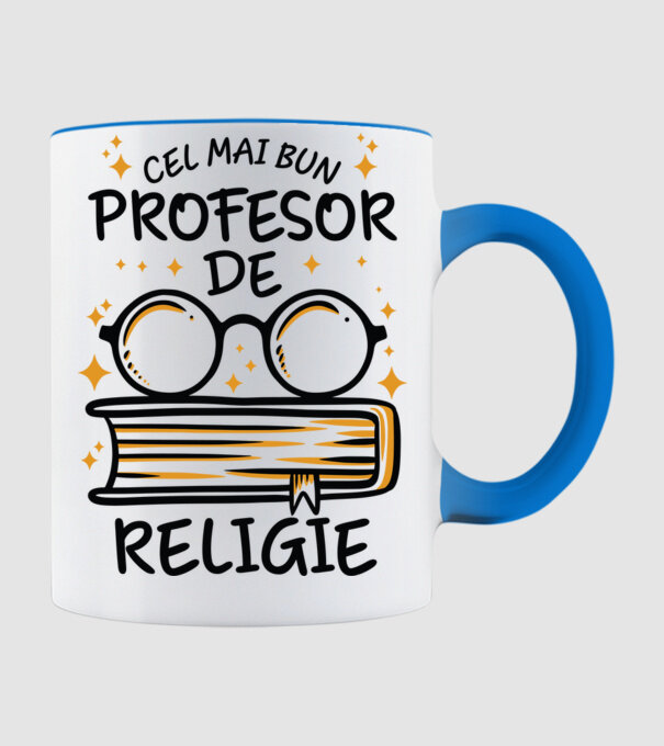 Cel mai profesor religie model albastru deschis pe tricou