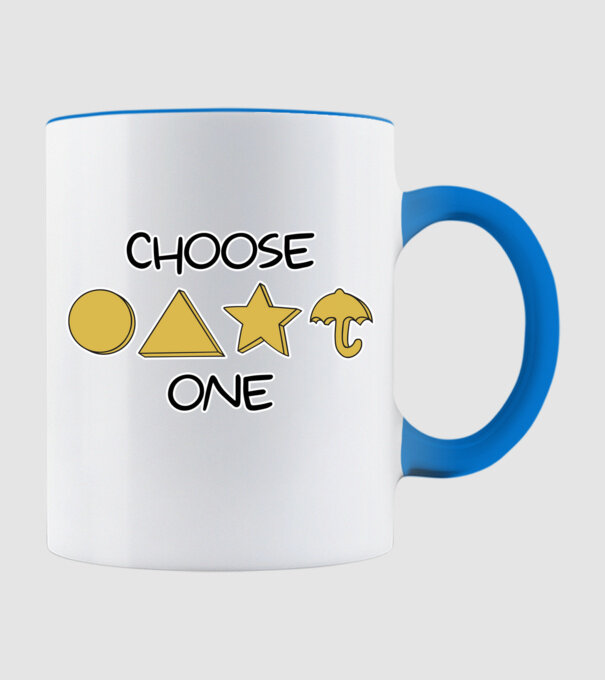 choose one squid game model albastru deschis pe tricou