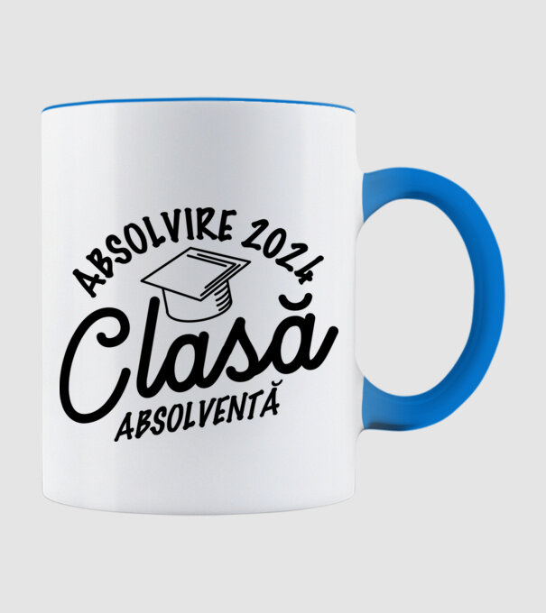 Clasă absolventă model albastru deschis pe tricou