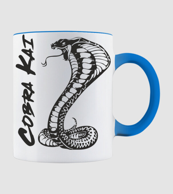 cobra kai black model albastru deschis pe tricou