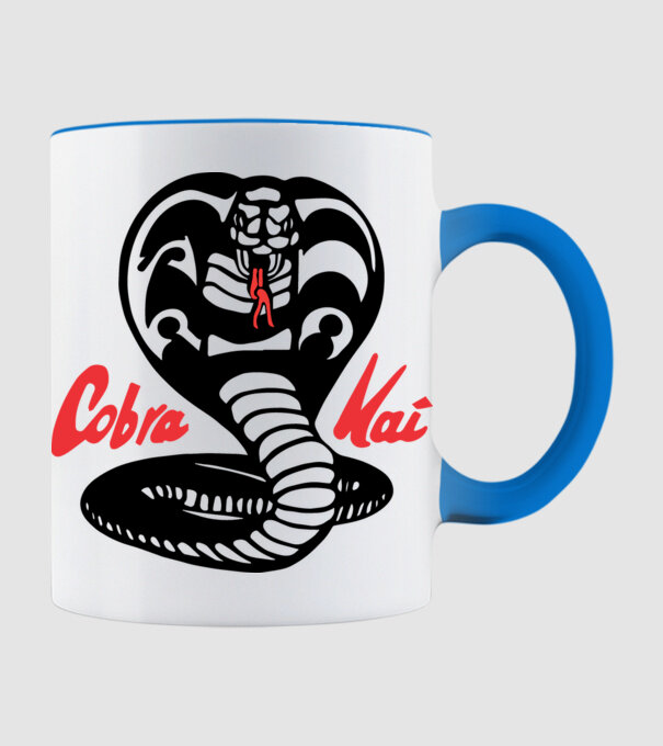 cobra kai classic logo model albastru deschis pe tricou
