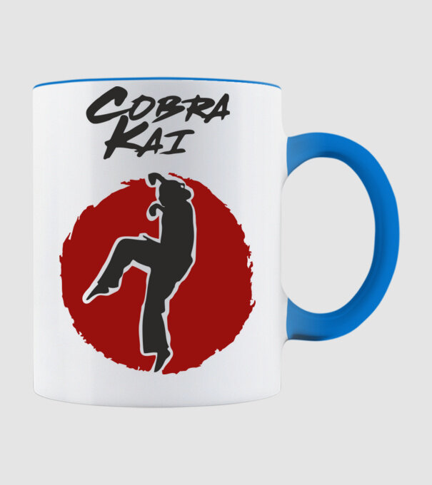 cobra kai larusso model albastru deschis pe tricou