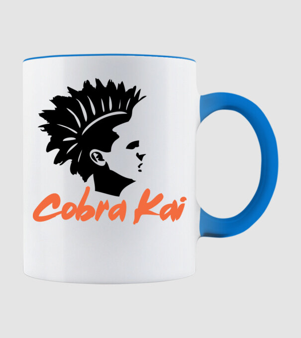 cobra kai punk model albastru deschis pe tricou