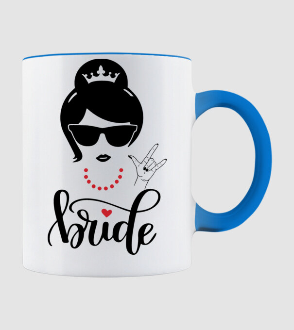 Cool Bride model albastru deschis pe tricou