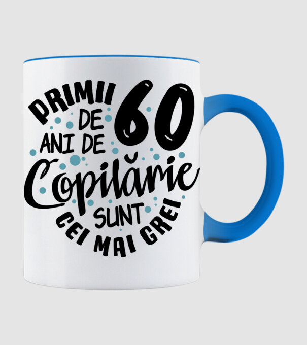 Copilărie 60 de ani model albastru deschis pe tricou