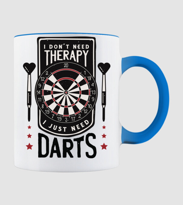 Darts Therapy model albastru deschis pe tricou